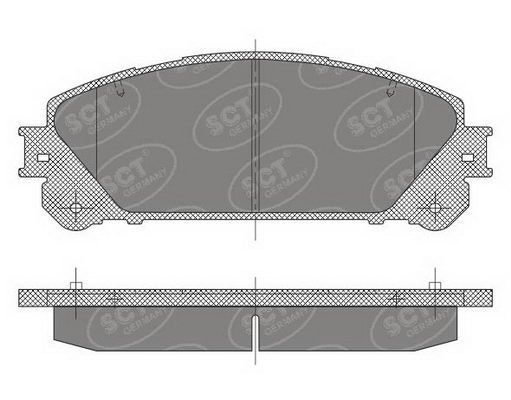Stabdžių trinkelių rinkinys, diskinis stabdys SCT - MANNOL SP 473 PR