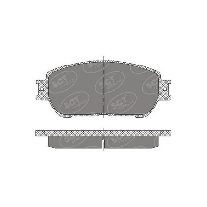Stabdžių trinkelių rinkinys, diskinis stabdys SCT - MANNOL SP 474 PR