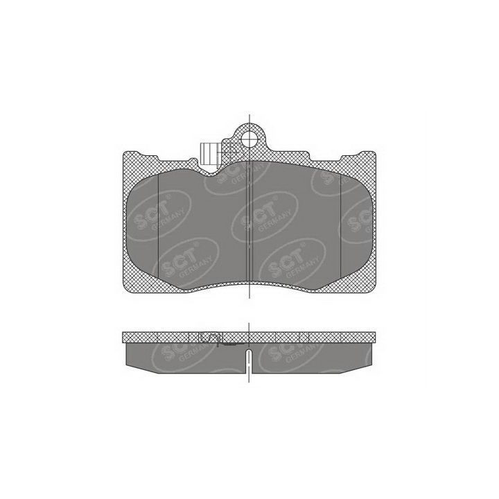 Stabdžių trinkelių rinkinys, diskinis stabdys SCT - MANNOL SP 475 PR