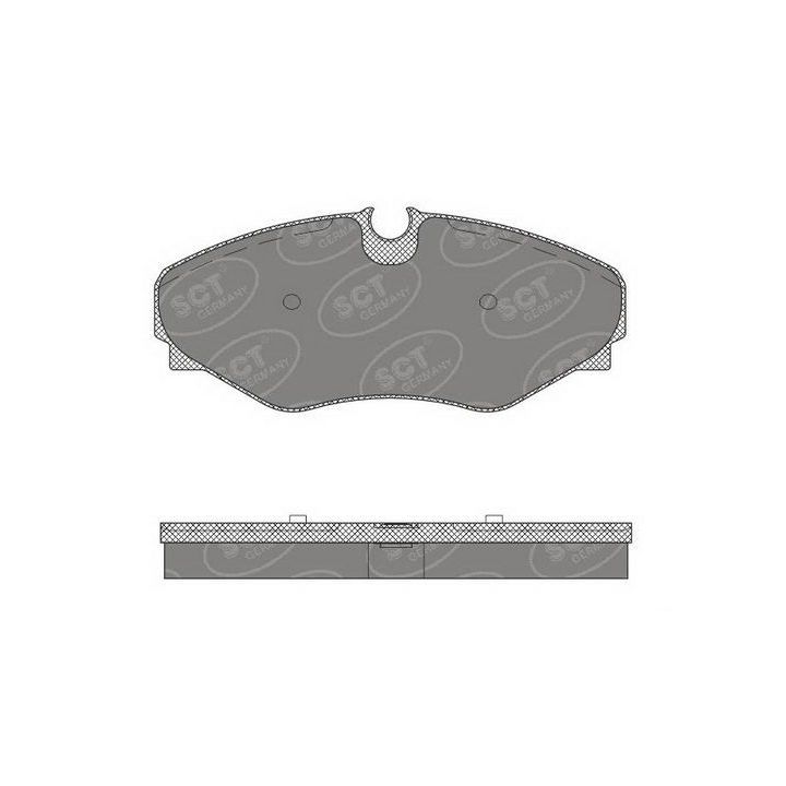 Stabdžių trinkelių rinkinys, diskinis stabdys SCT - MANNOL SP 495 PR