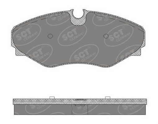 Stabdžių trinkelių rinkinys, diskinis stabdys SCT - MANNOL SP 495 PR