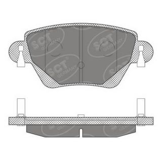 Stabdžių trinkelių rinkinys, diskinis stabdys SCT - MANNOL SP 605 PR