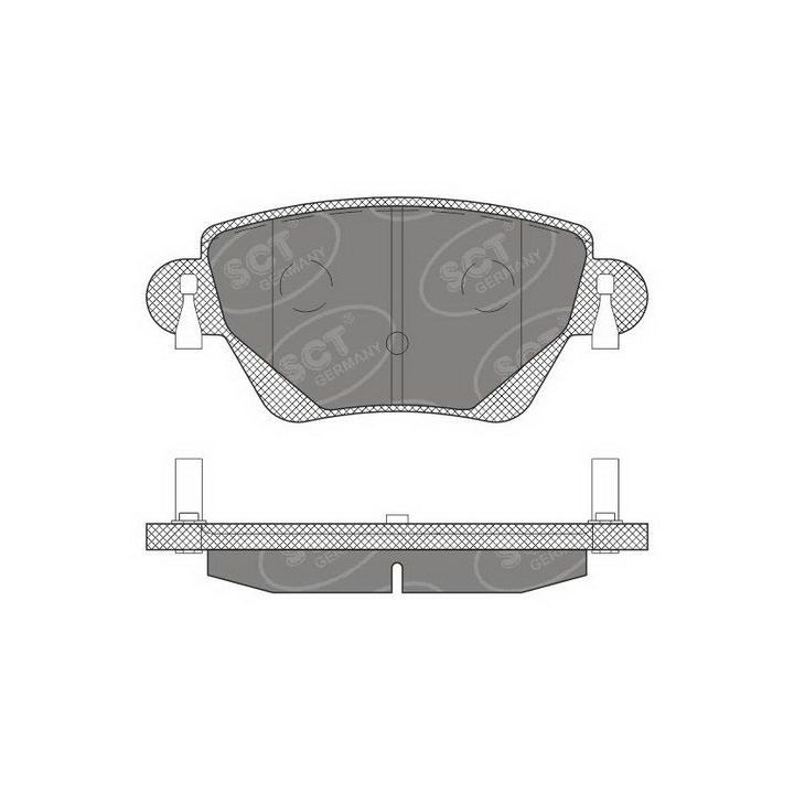 Stabdžių trinkelių rinkinys, diskinis stabdys SCT - MANNOL SP 605 PR