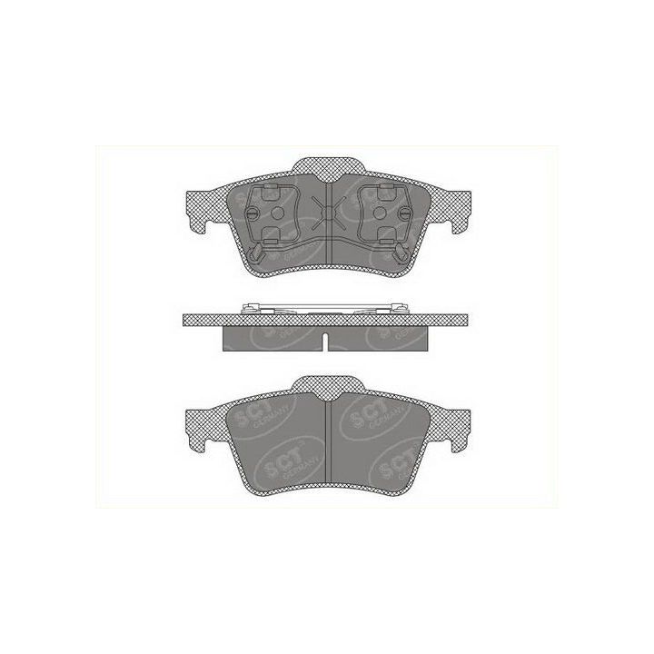 Stabdžių trinkelių rinkinys, diskinis stabdys SCT - MANNOL SP 606 PR