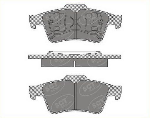 Stabdžių trinkelių rinkinys, diskinis stabdys SCT - MANNOL SP 606 PR