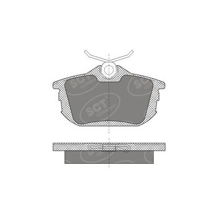 Stabdžių trinkelių rinkinys, diskinis stabdys SCT - MANNOL SP 608 PR