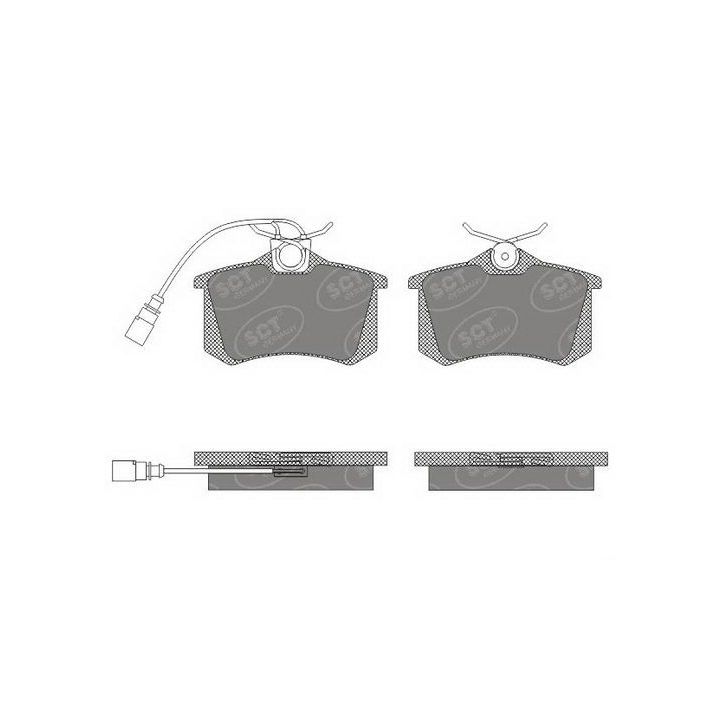 Stabdžių trinkelių rinkinys, diskinis stabdys SCT - MANNOL SP 616 PR