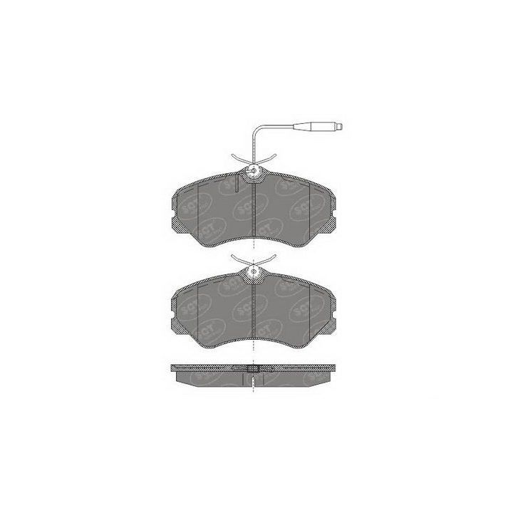 Stabdžių trinkelių rinkinys, diskinis stabdys SCT - MANNOL SP 633 PR