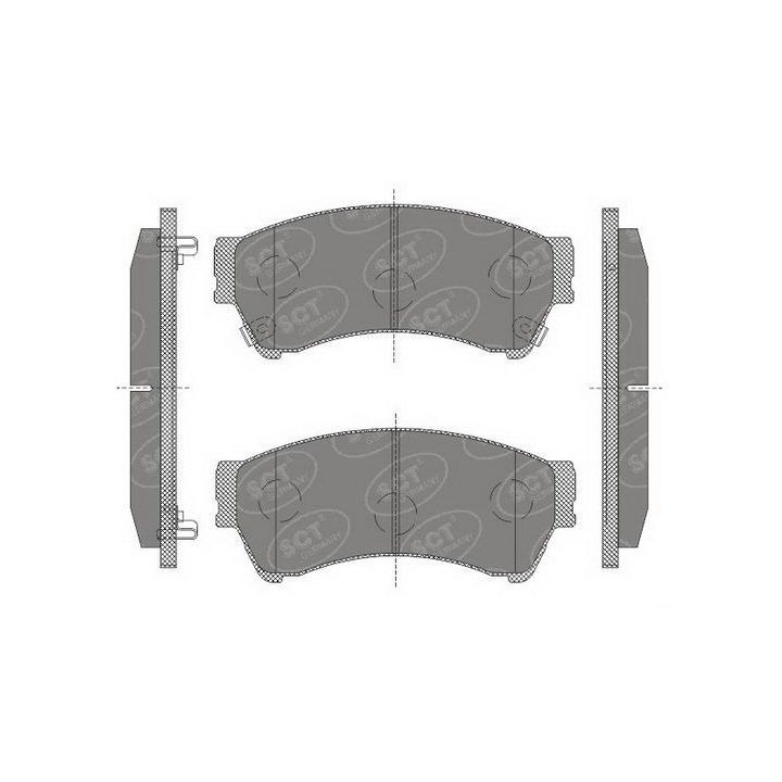 Stabdžių trinkelių rinkinys, diskinis stabdys SCT - MANNOL SP 646 PR