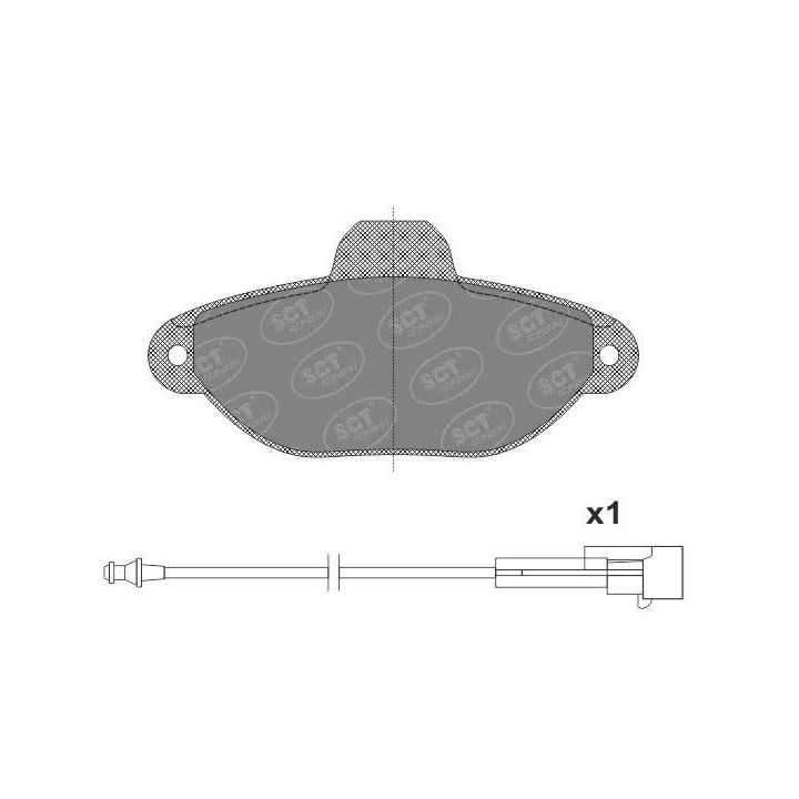 Stabdžių trinkelių rinkinys, diskinis stabdys SCT - MANNOL SP 662 PR