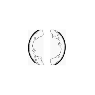 Stabdžių trinkelių komplektas, stovėjimo stabdis SCT - MANNOL SS 509