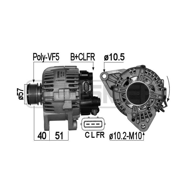 Kintamosios srovės generatorius ERA 209006
