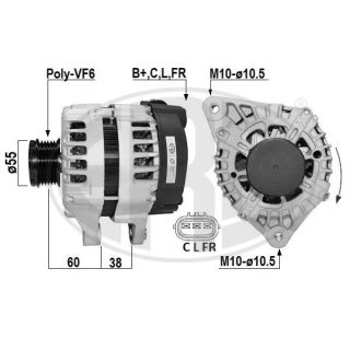 Kintamosios srovės generatorius ERA 209009A