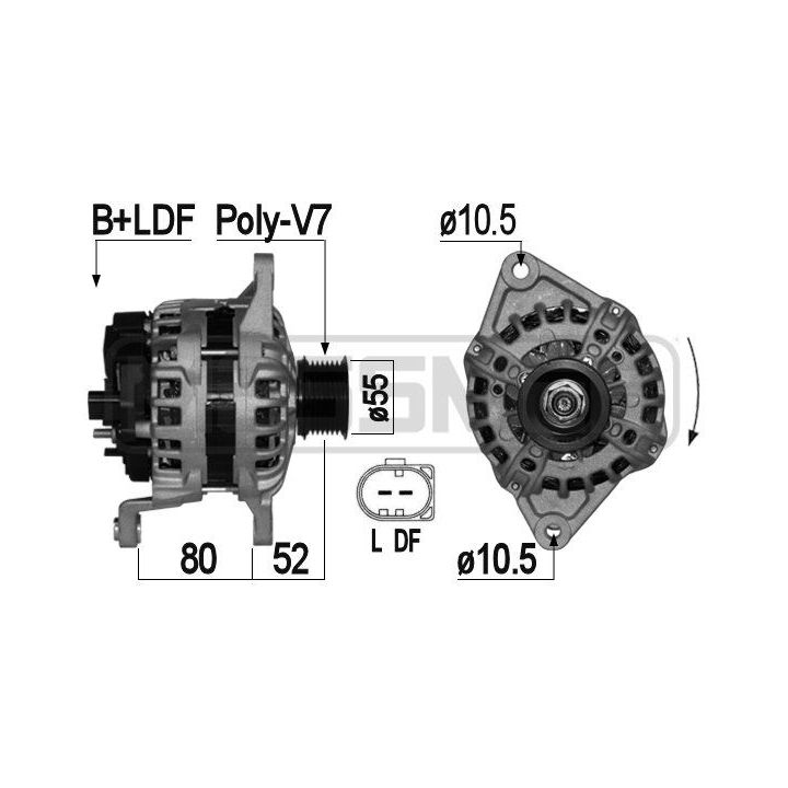 Kintamosios srovės generatorius ERA 209057A