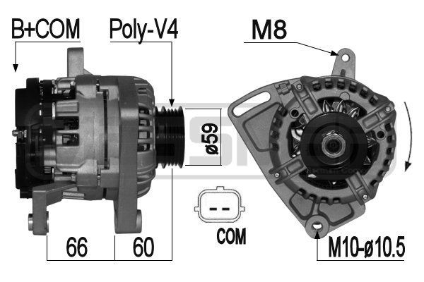 Kintamosios srovės generatorius ERA 209075A