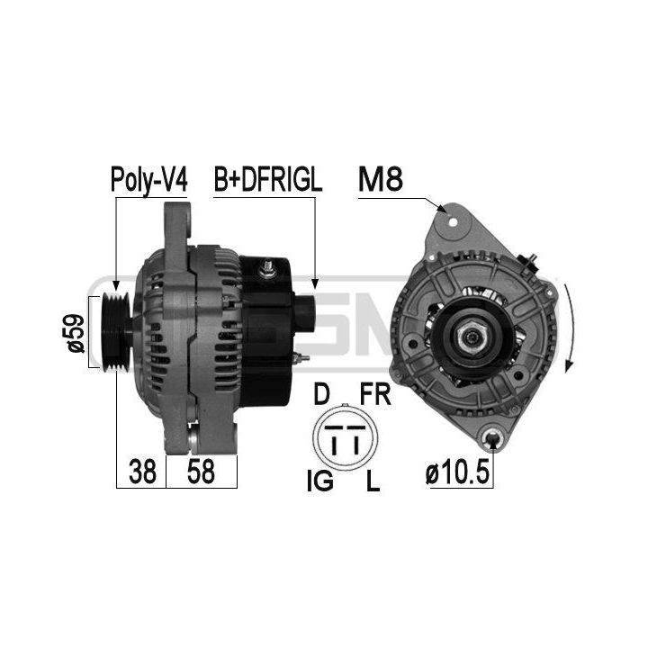 Kintamosios srovės generatorius ERA 209076A