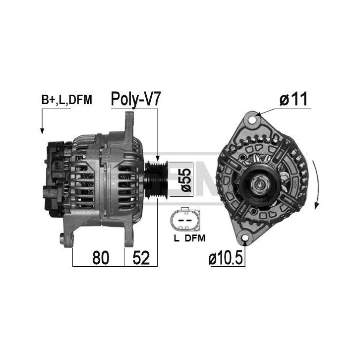 Kintamosios srovės generatorius ERA 209085A