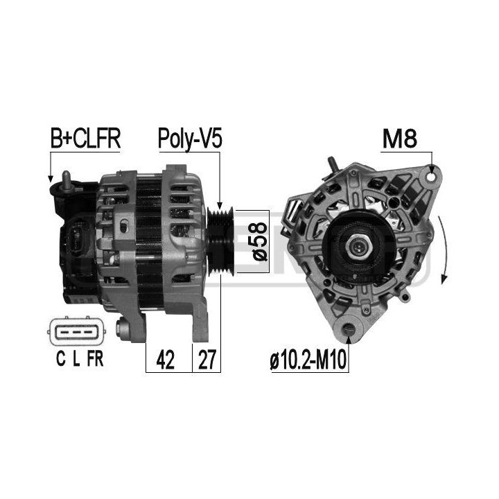 Kintamosios srovės generatorius ERA 209124R