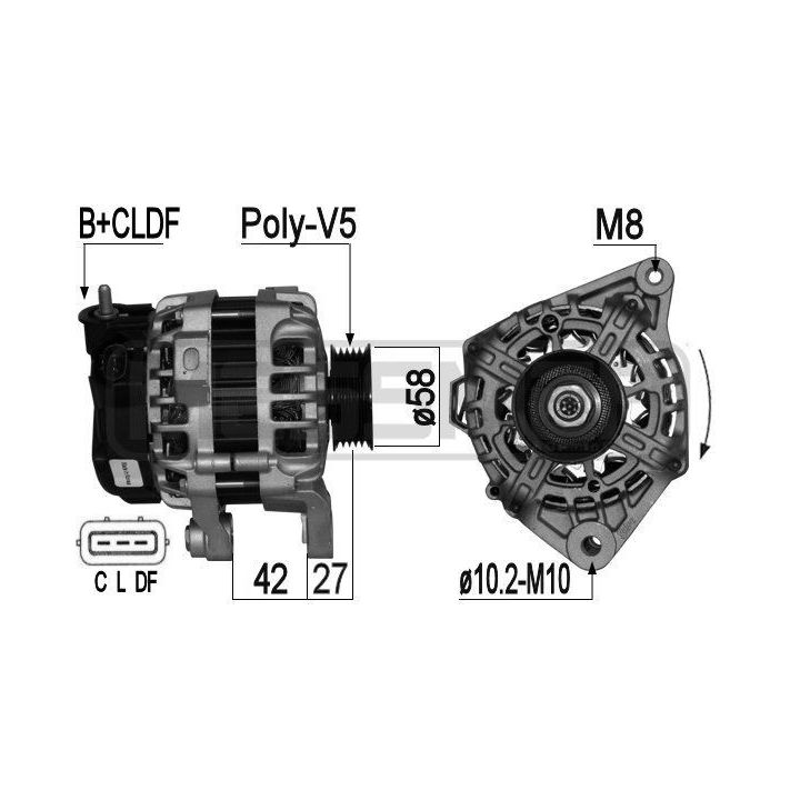 Kintamosios srovės generatorius ERA 209125R