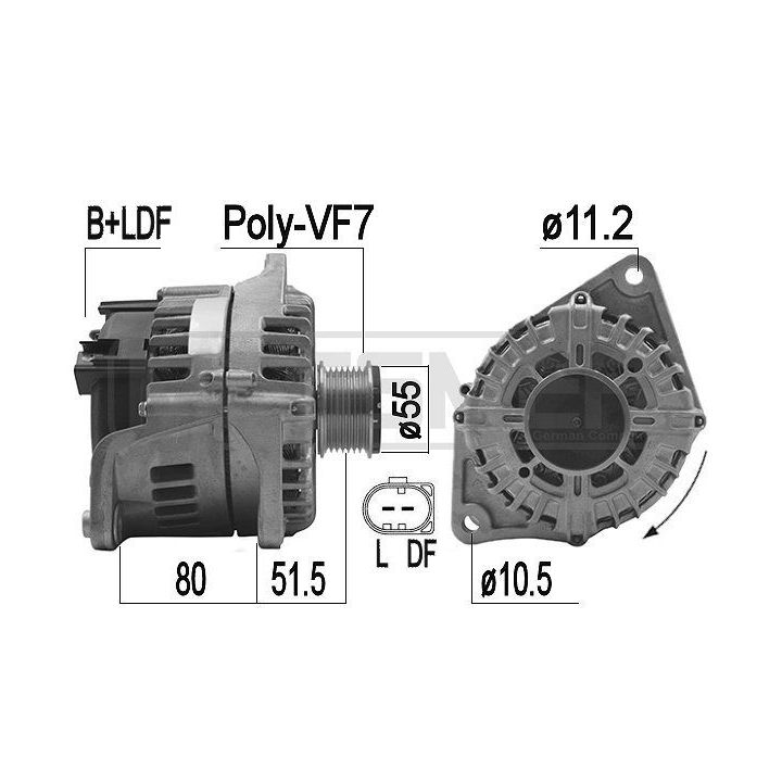 Kintamosios srovės generatorius ERA 209183A
