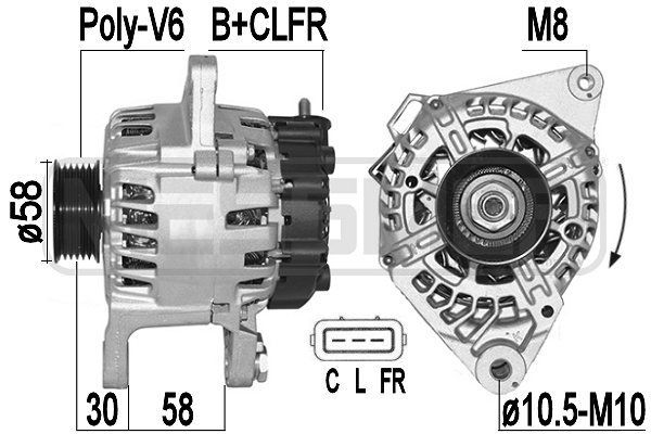 Kintamosios srovės generatorius ERA 209198
