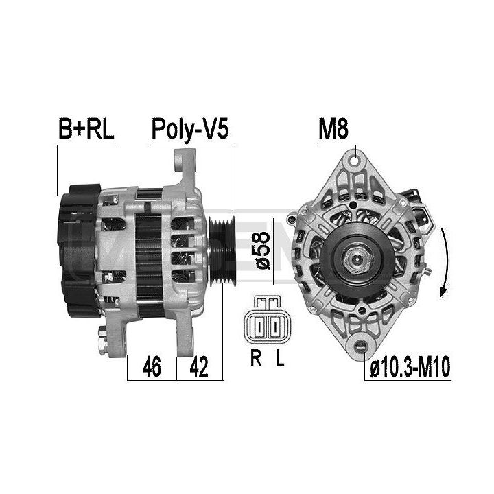 Kintamosios srovės generatorius ERA 209199A