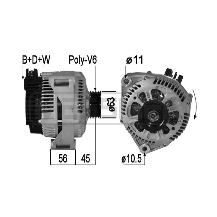 Kintamosios srovės generatorius ERA 209281A
