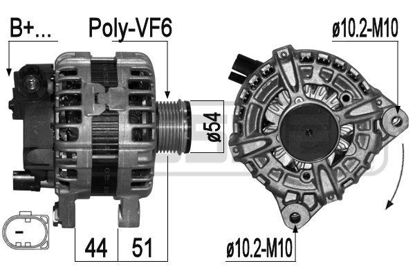Kintamosios srovės generatorius ERA 209301