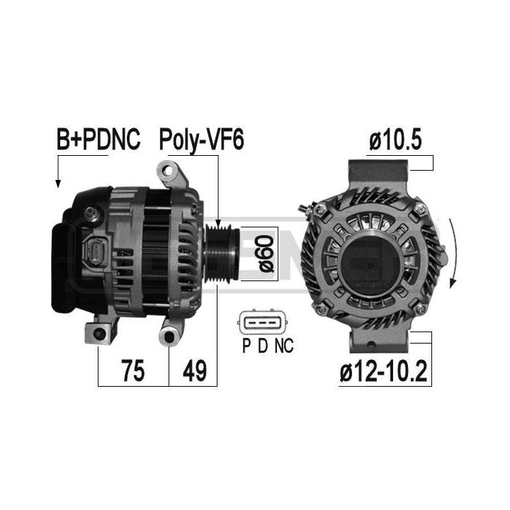 Kintamosios srovės generatorius ERA 209349A