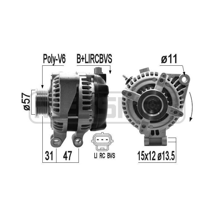 Kintamosios srovės generatorius ERA 209403A