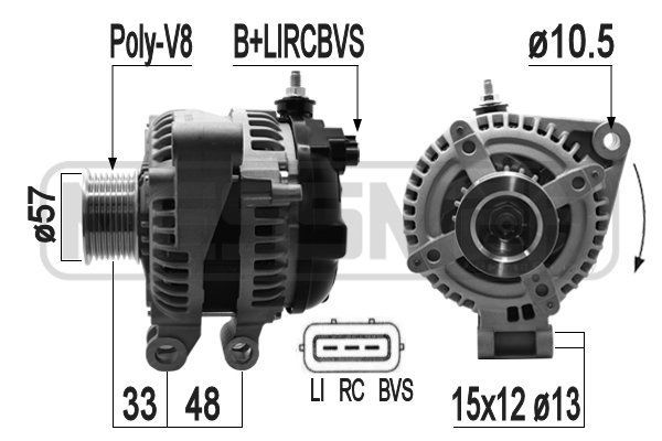 Kintamosios srovės generatorius ERA 209407A