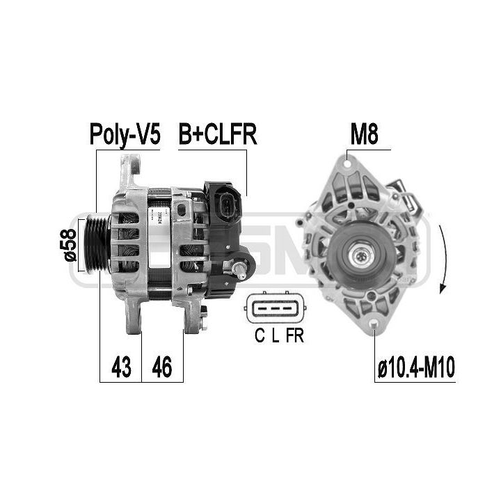 Kintamosios srovės generatorius ERA 209434