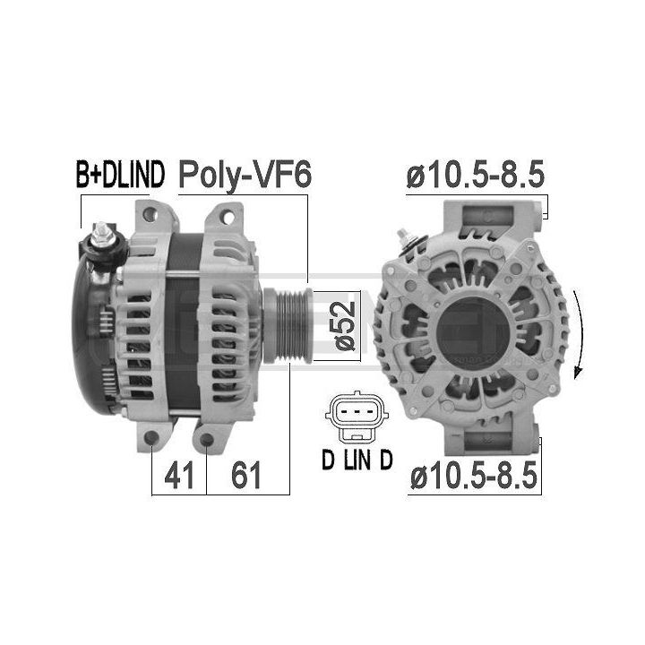 Kintamosios srovės generatorius ERA 209460A
