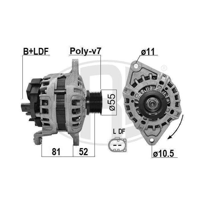 Kintamosios srovės generatorius ERA 209478