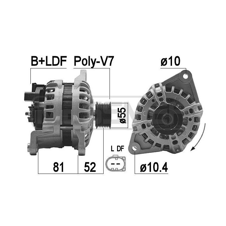 Kintamosios srovės generatorius ERA 209478A