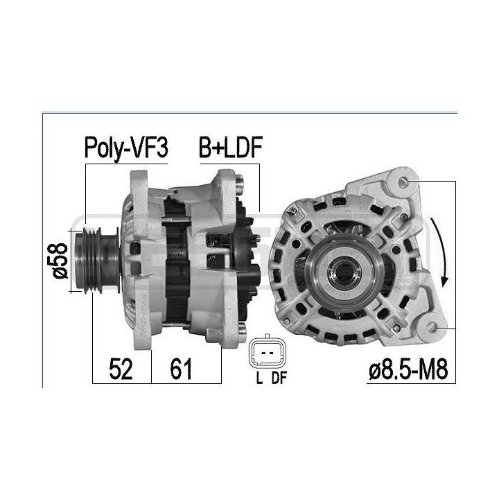 Kintamosios srovės generatorius ERA 209522A