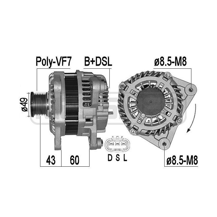 Kintamosios srovės generatorius ERA 209526A