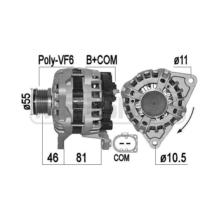 Kintamosios srovės generatorius ERA 209543A
