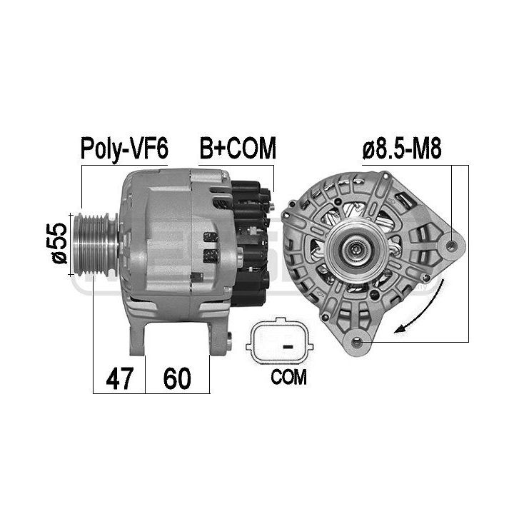 Kintamosios srovės generatorius ERA 209545A