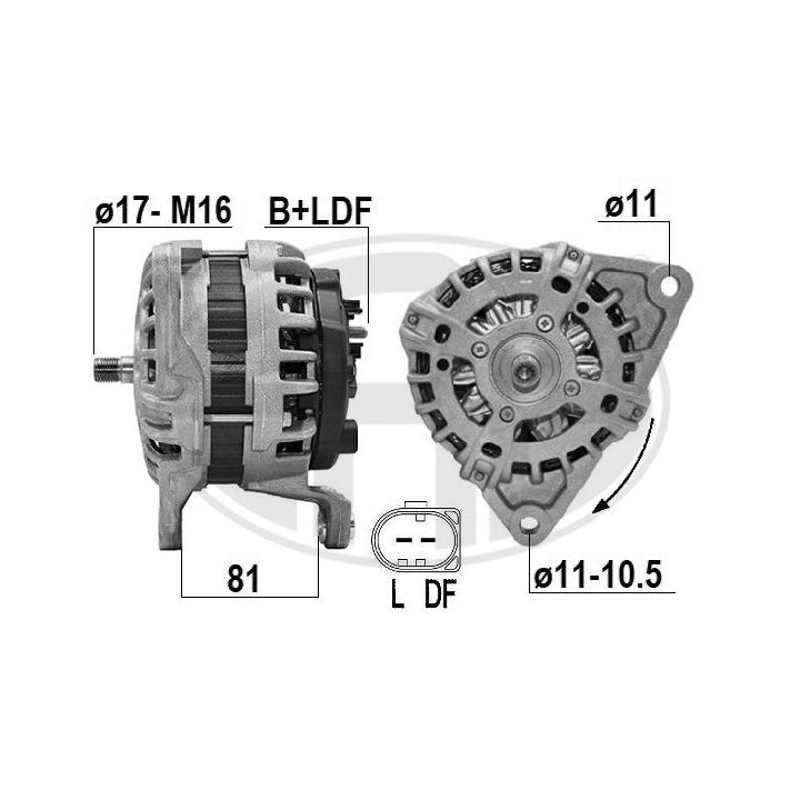 Kintamosios srovės generatorius ERA 209558
