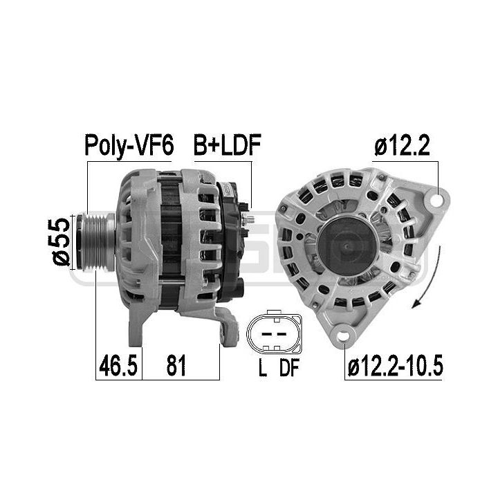 Kintamosios srovės generatorius ERA 209558A