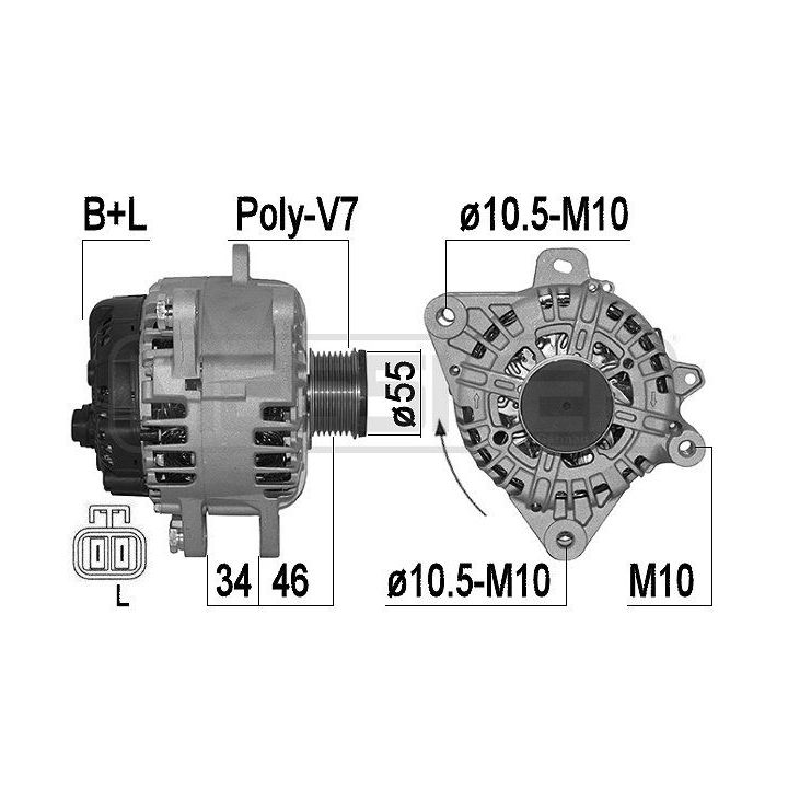 Kintamosios srovės generatorius ERA 209576A