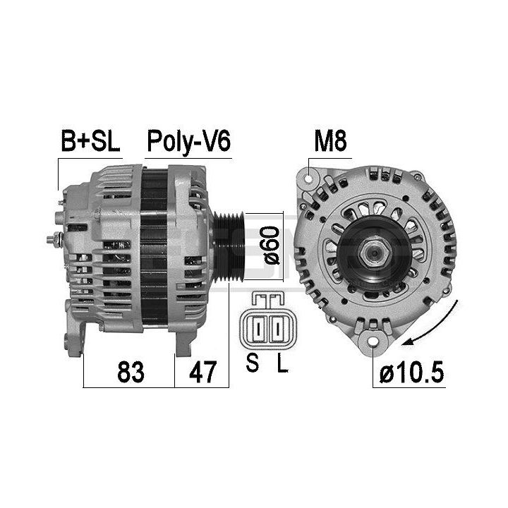 Kintamosios srovės generatorius ERA 209579A