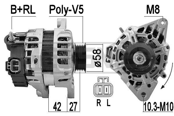 Kintamosios srovės generatorius ERA 209597