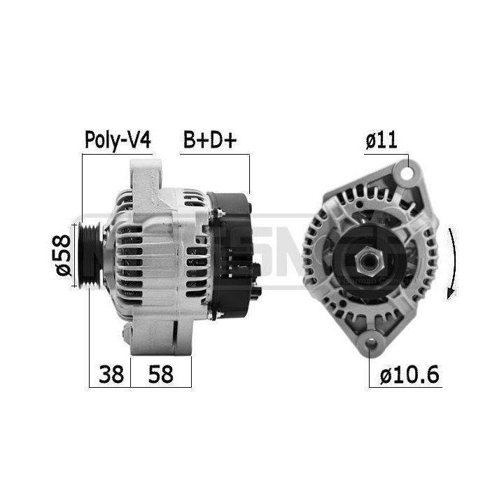 Kintamosios srovės generatorius ERA 209608A