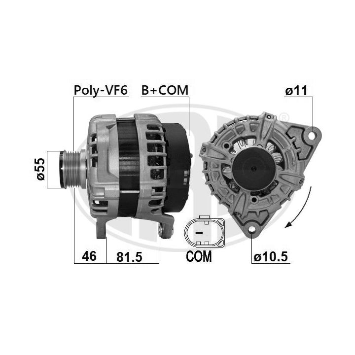 Kintamosios srovės generatorius ERA 209625