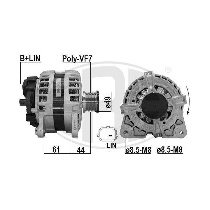 Kintamosios srovės generatorius ERA 209643A