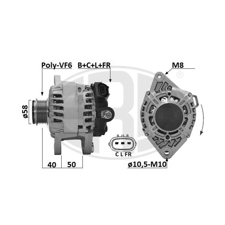 Kintamosios srovės generatorius ERA 209654A