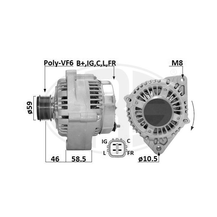 Kintamosios srovės generatorius ERA 209660A