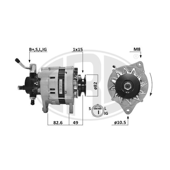 Kintamosios srovės generatorius ERA 209670A
